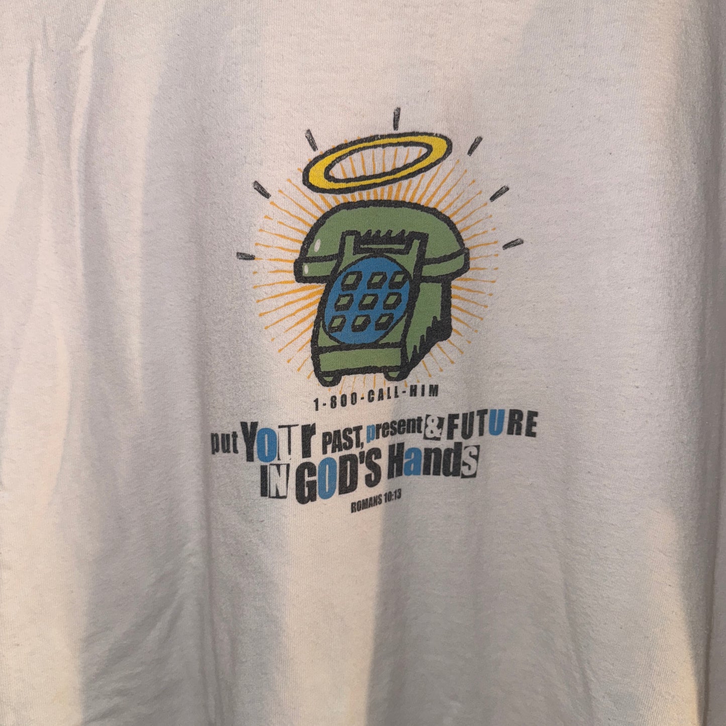 Vintage Jesus Tee - XL - Jesus Psychic Hotline - 25 X 31.5