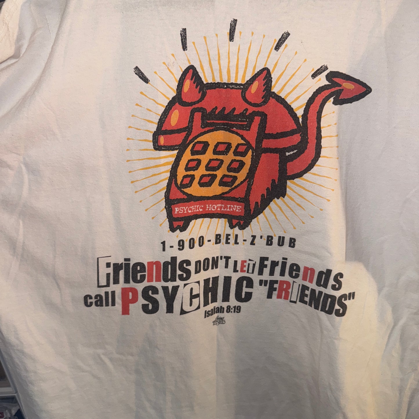 Vintage Jesus Tee - XL - Jesus Psychic Hotline - 25 X 31.5