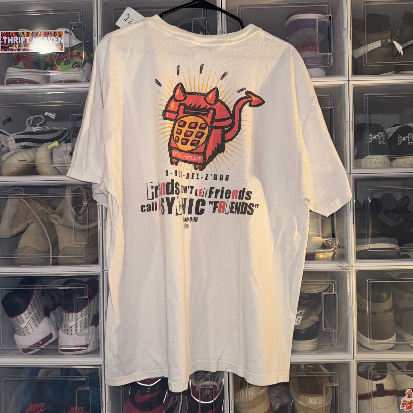 Vintage Jesus Tee - XL - Jesus Psychic Hotline - 25 X 31.5