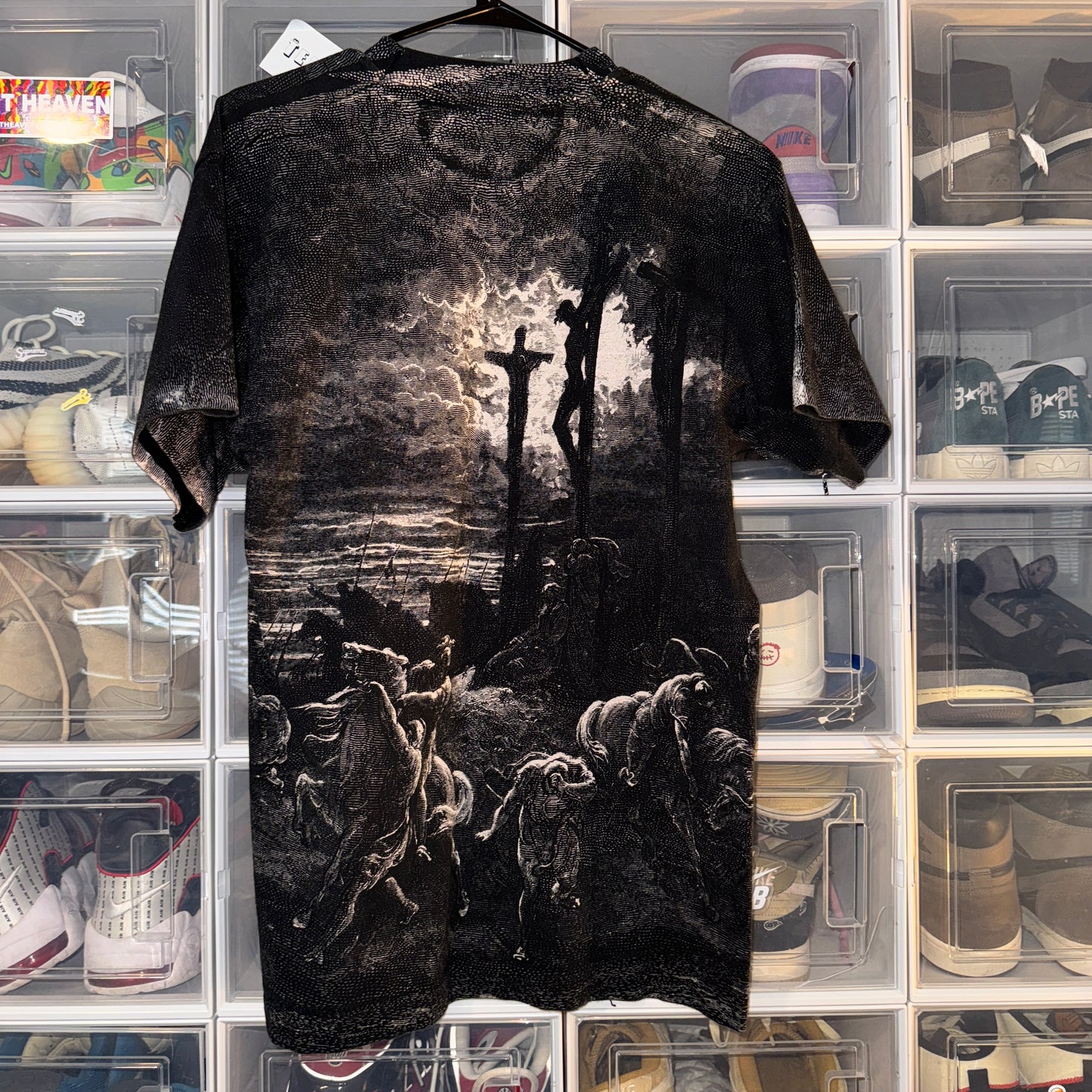 Vintage Jesus Tee - L - Gustave Dore Crucifixion AOP - 22 X 31