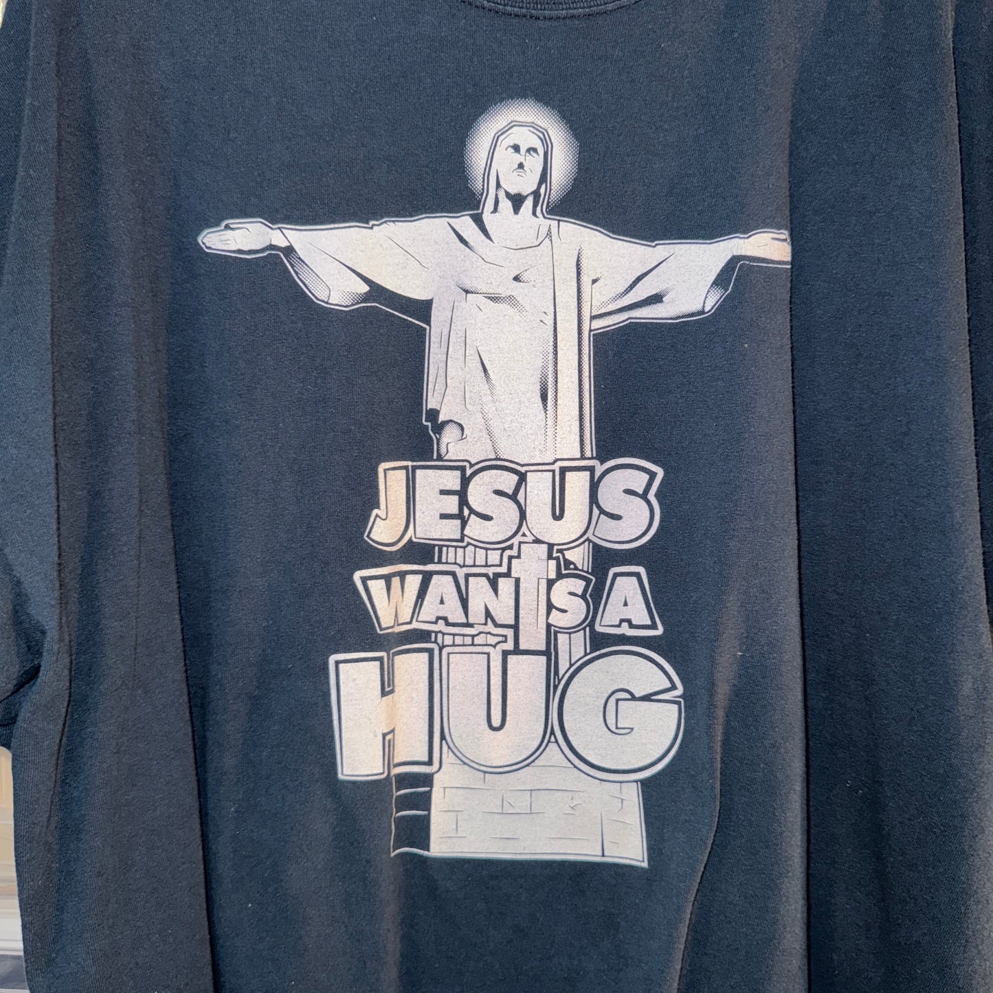 Vintage Jesus Tee - 2X - Jesus Wants a Hug - 26 X 30.5
