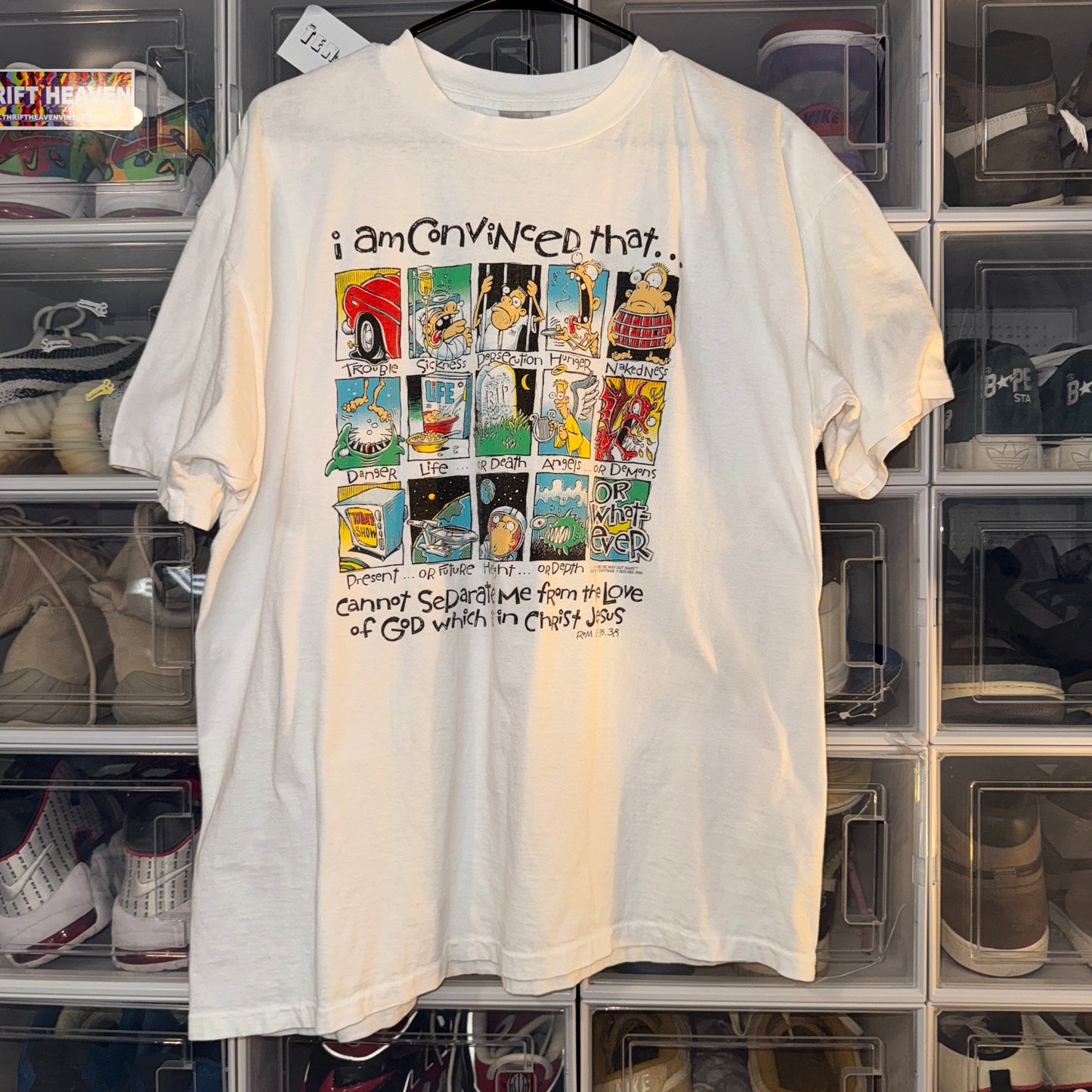 Vintage Jesus Tee - XL - I Am Convinced Cartoon - 24 X 29