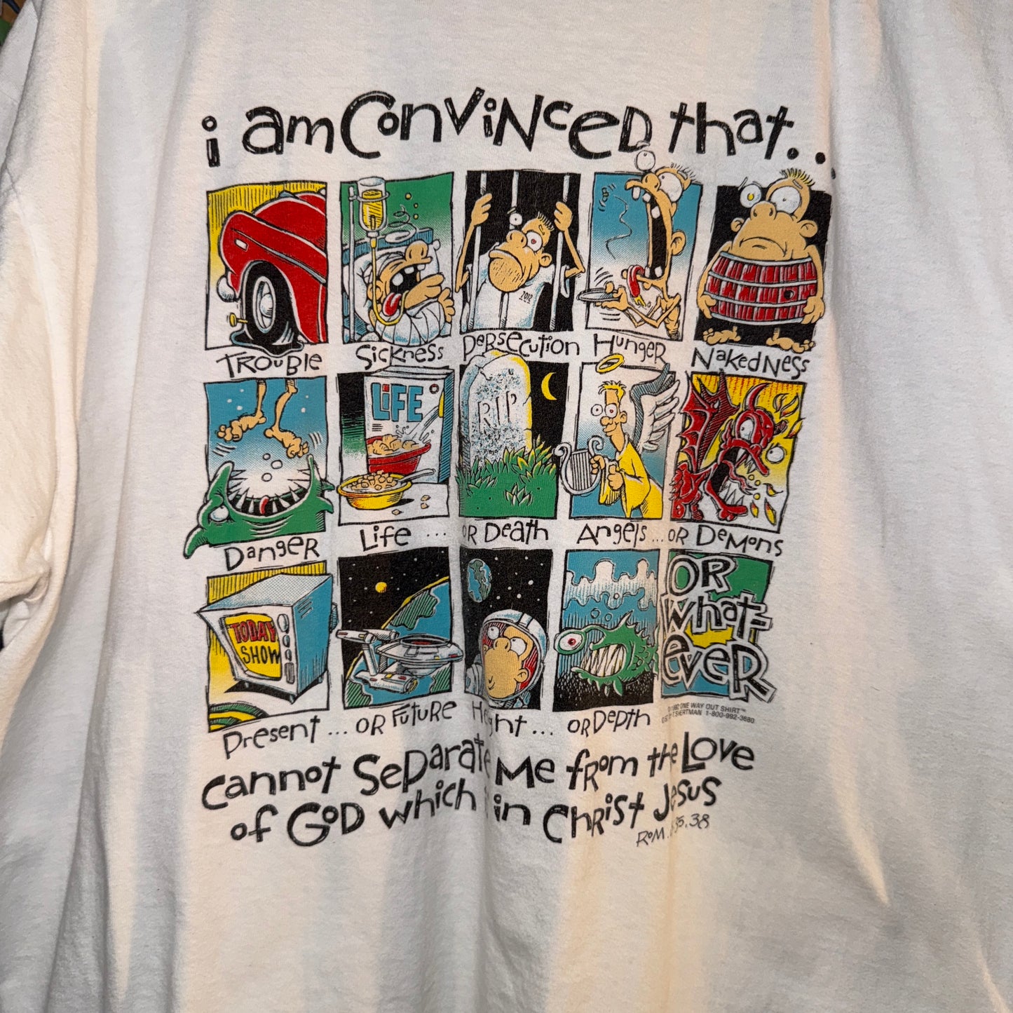 Vintage Jesus Tee - XL - I Am Convinced Cartoon - 24 X 29