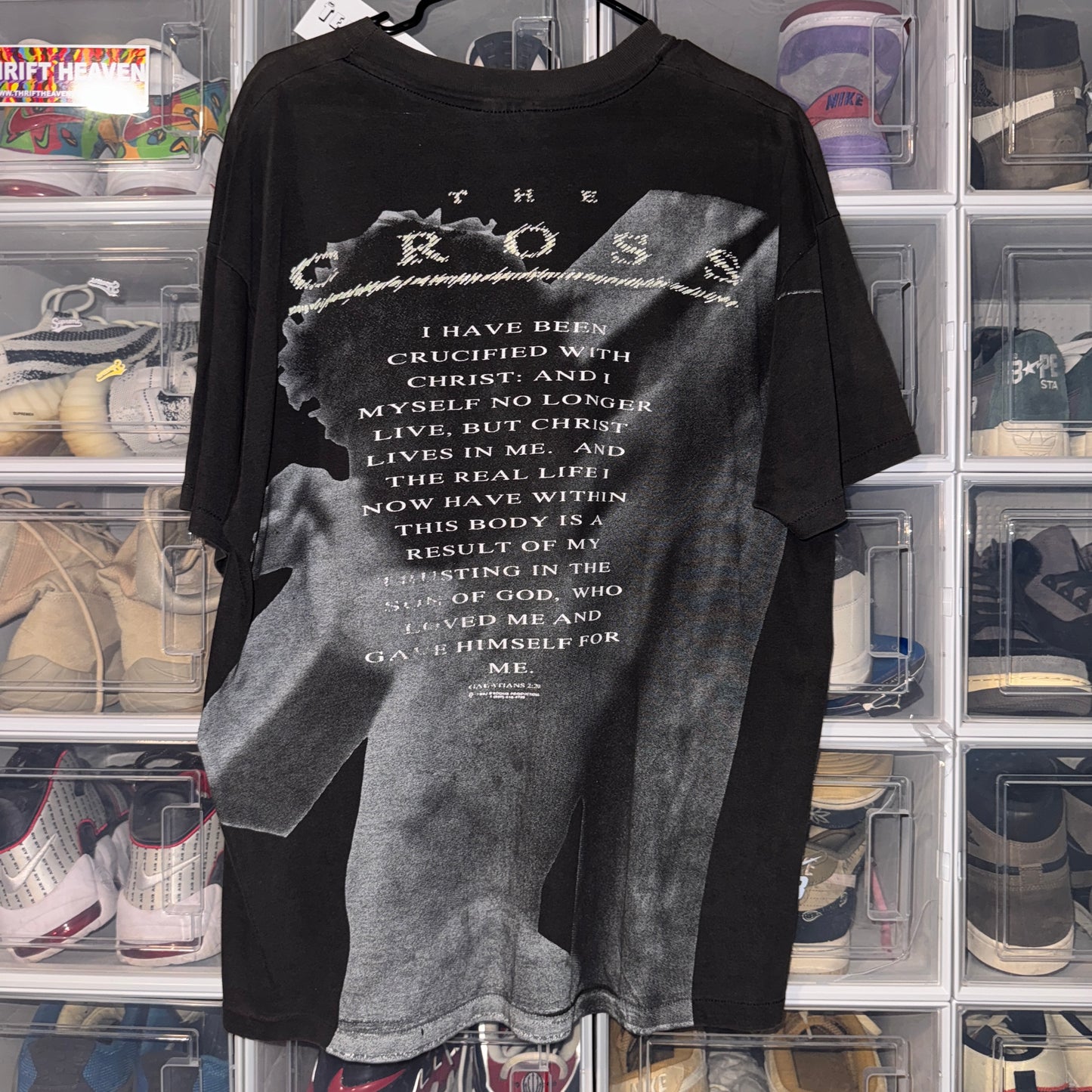 Vintage Jesus Tee - XL - The Cross AOP - 24.5 X 31