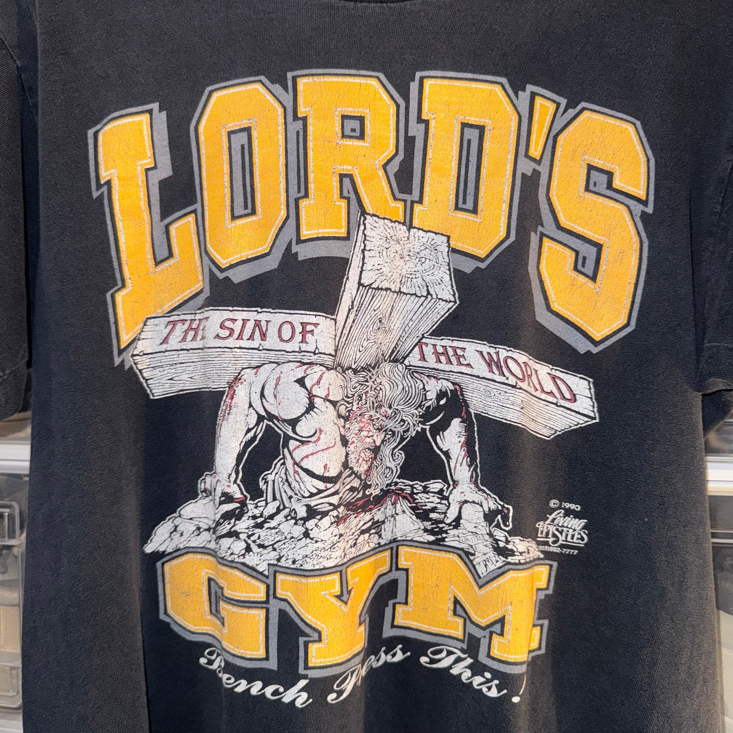 Vintage Jesus Tee - 1990 Lord’s Gym - L - 22 X 28